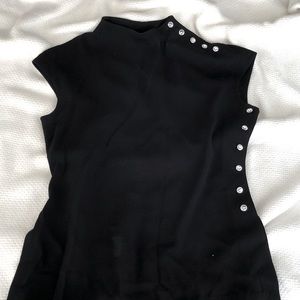 Linda Allard and Ellen Tracy Black Blouse
